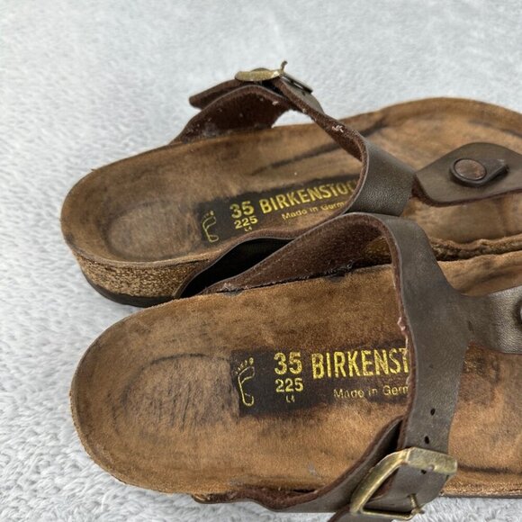 Birkenstock Gizeh Brown Leather Thong Sandals Women’s Size 35 EU - Picture 4 of 10